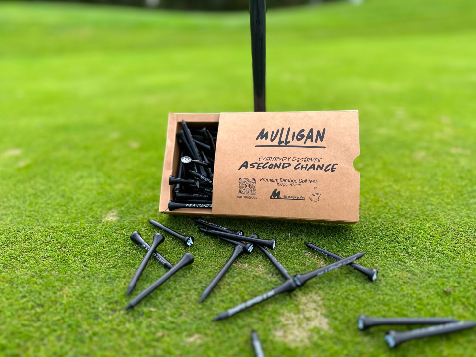 The new mulligan golf tee box on the green